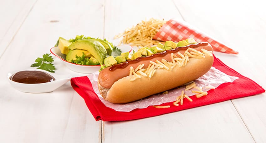 Hot Dog con salsa BBQ